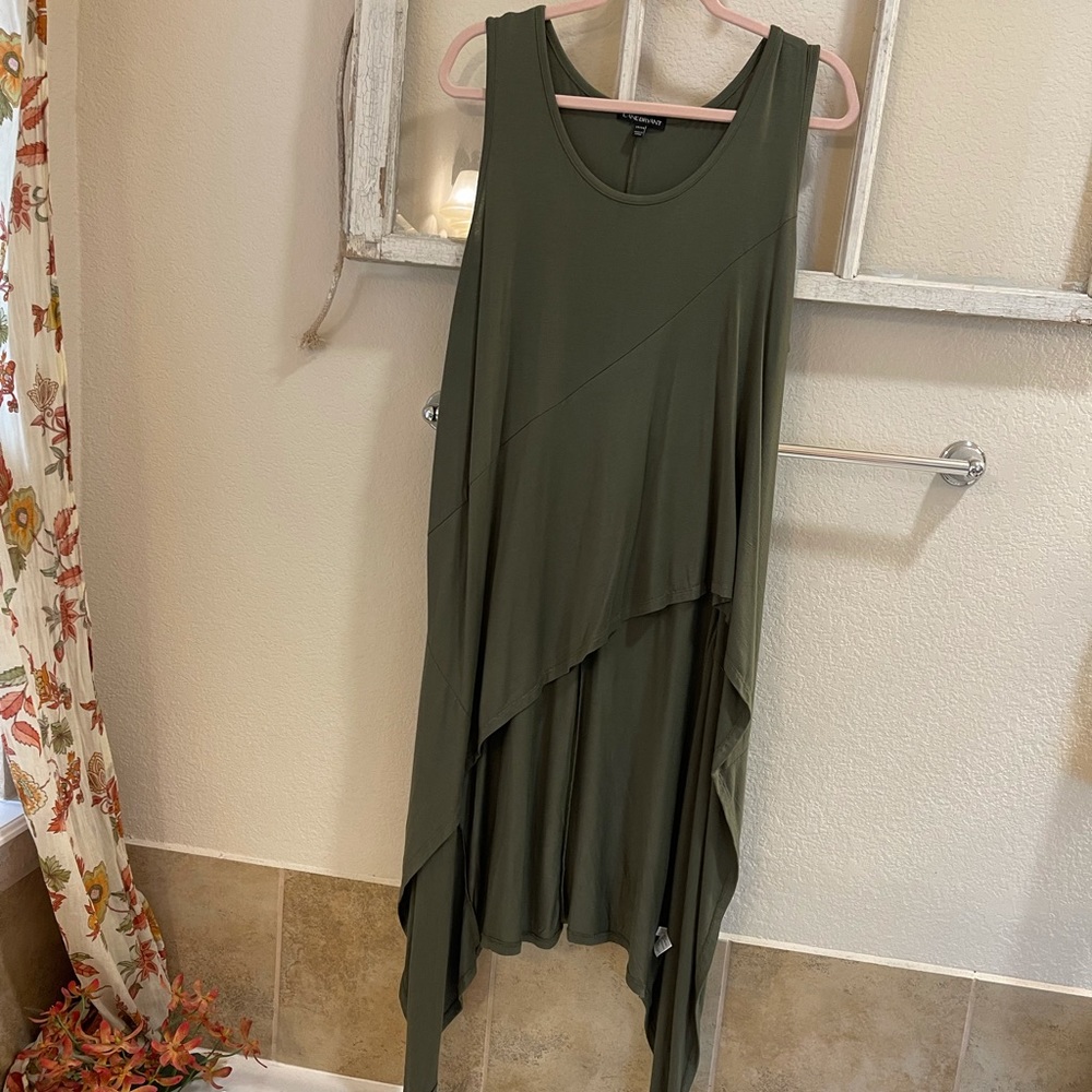 Size 14/16 Olive asymmetrical Lane Bryant top